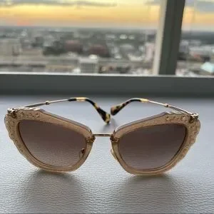 Miu Miu | Accessories | Miu Miu Crystal Cat Eye Smu 4q  display picture 2